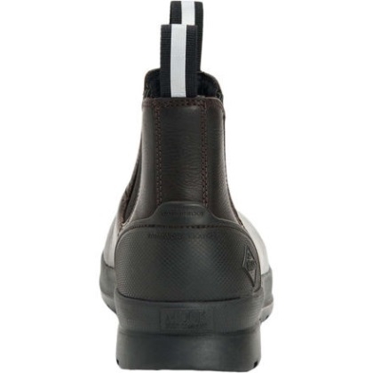 Herren Mühe Farm Leder Chelsea Muckboot Schwarz