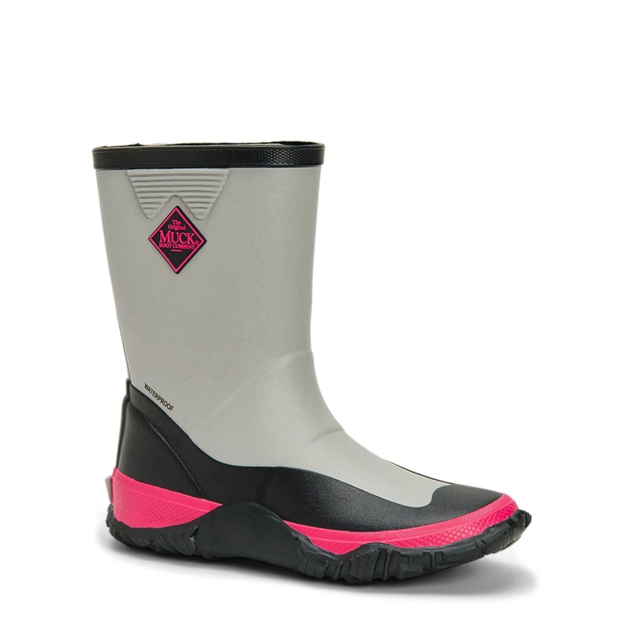 Häckslerstiefel Für Kinder Muckboot Grau Schwarz Pink