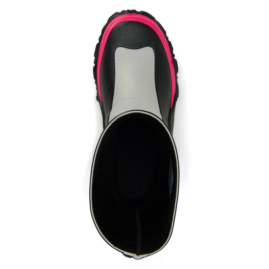 Häckslerstiefel Für Kinder Muckboot Grau Schwarz Pink