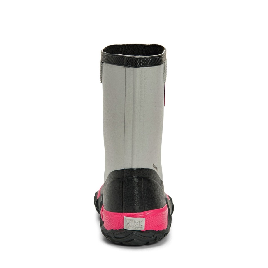 Häckslerstiefel Für Kinder Muckboot Grau Schwarz Pink