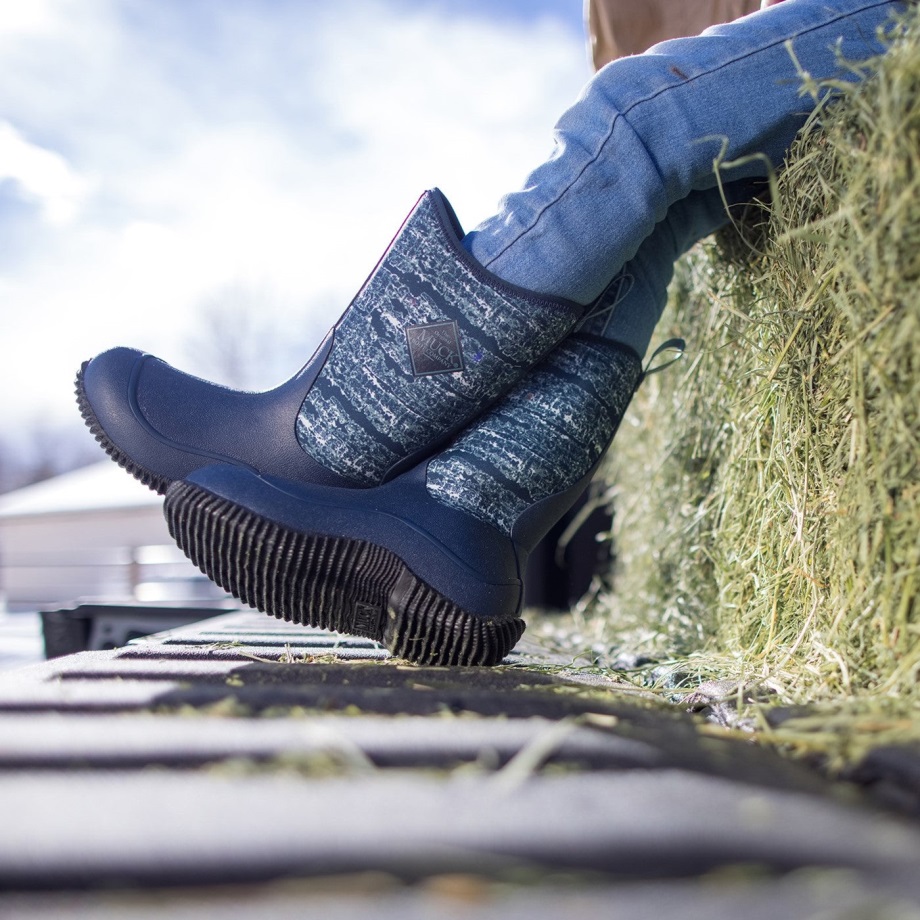 Hale Hohe Stiefel Für Kinder, Blau Bedruckter Muckboot