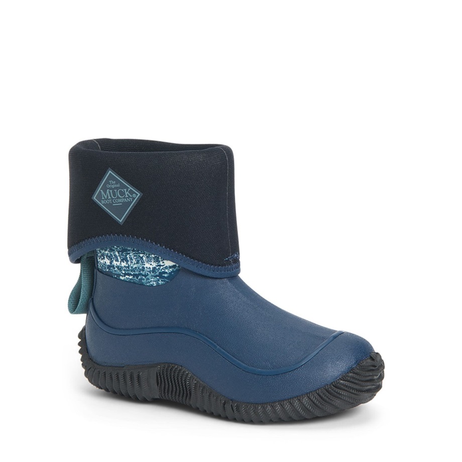 Hale Hohe Stiefel Für Kinder, Blau Bedruckter Muckboot