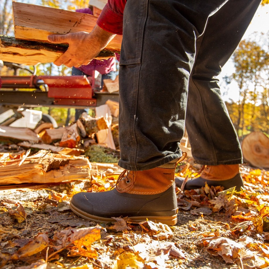 Herren Muck Originals Enten-Schnürstiefel Aus Leder Tan Muckboot