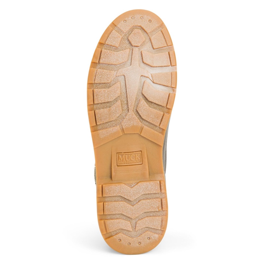 Herren Muck Originals Enten-Schnürstiefel Aus Leder Tan Muckboot