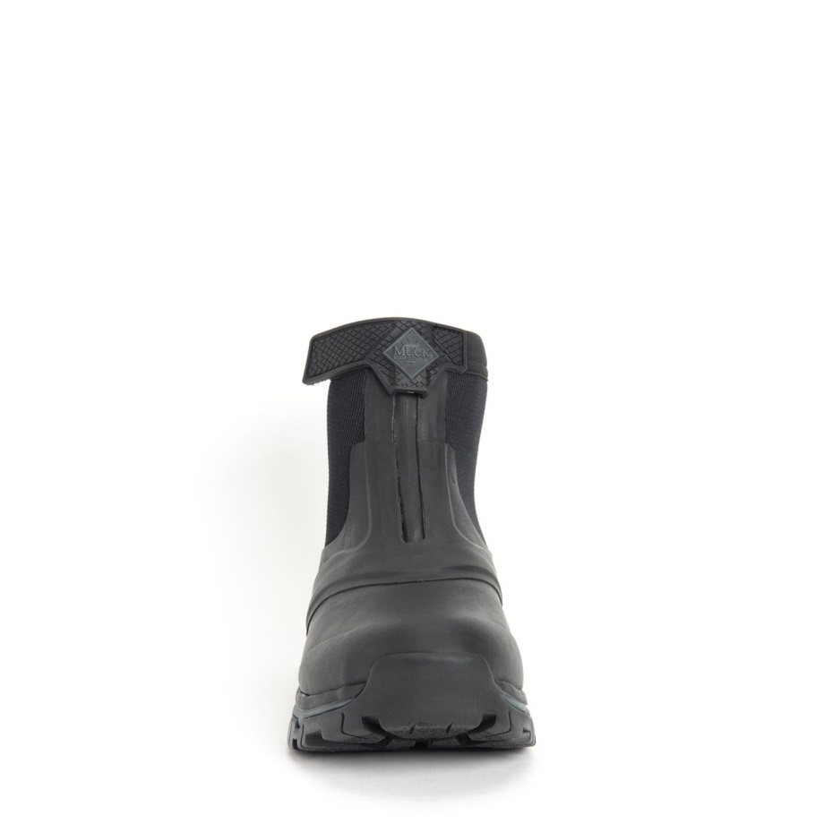 Muckboot Schwarze Kurze Herrenstiefel Mit Apex-Reißverschluss
