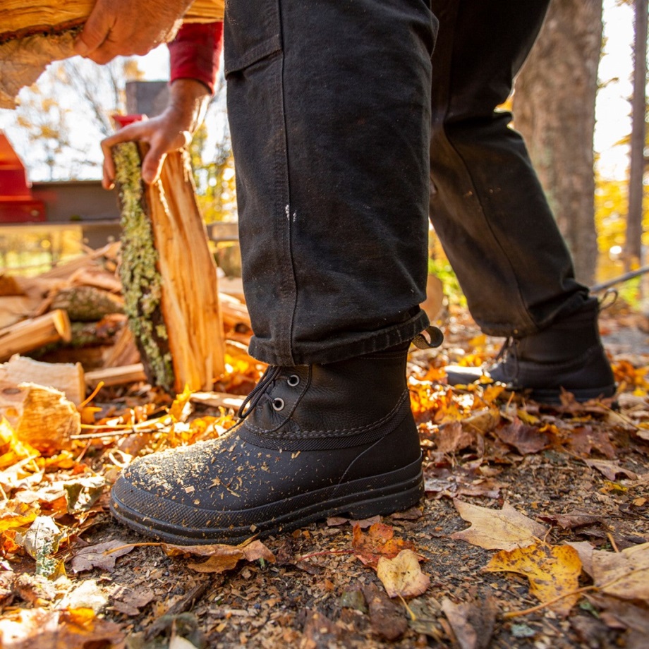 Muckboot Schwarz Muck Originals Duck Schnürstiefel Aus Leder Für Herren