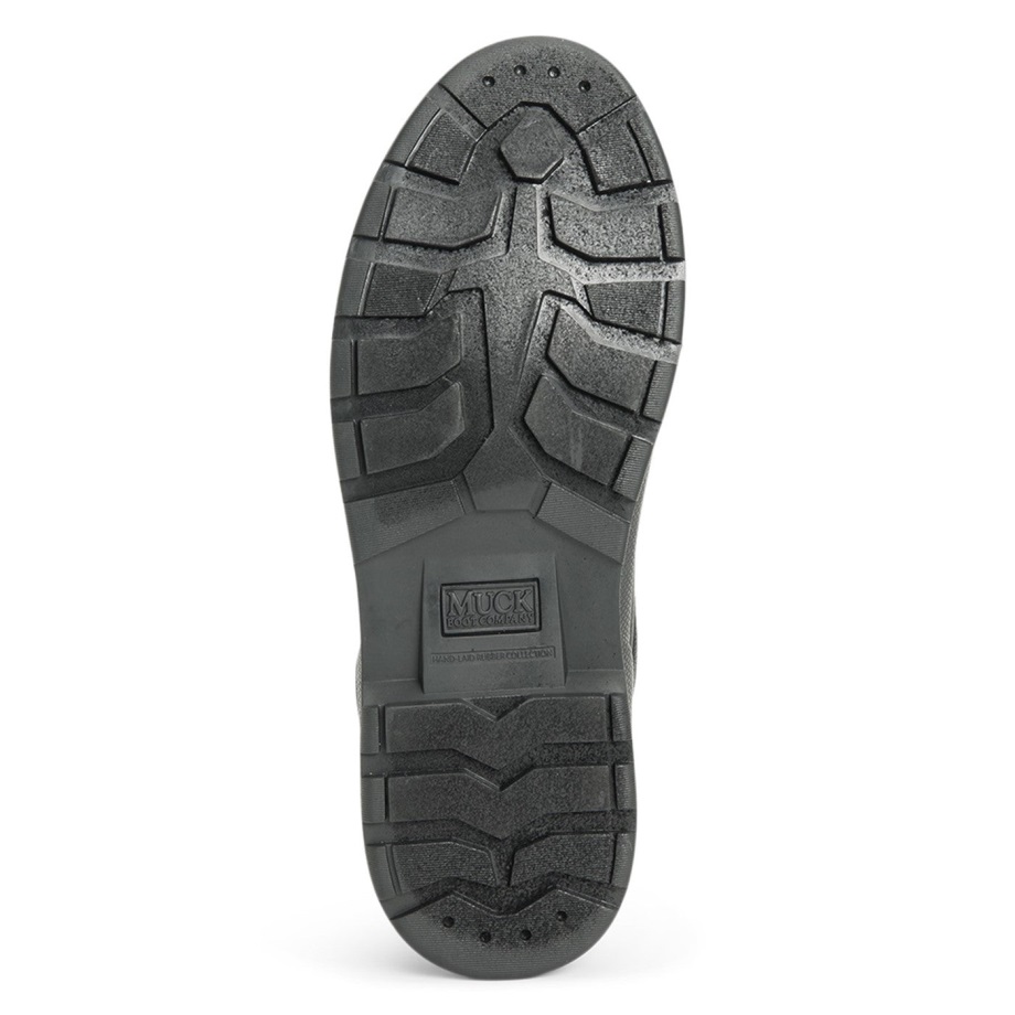 Muckboot Schwarz Muck Originals Duck Schnürstiefel Aus Leder Für Herren