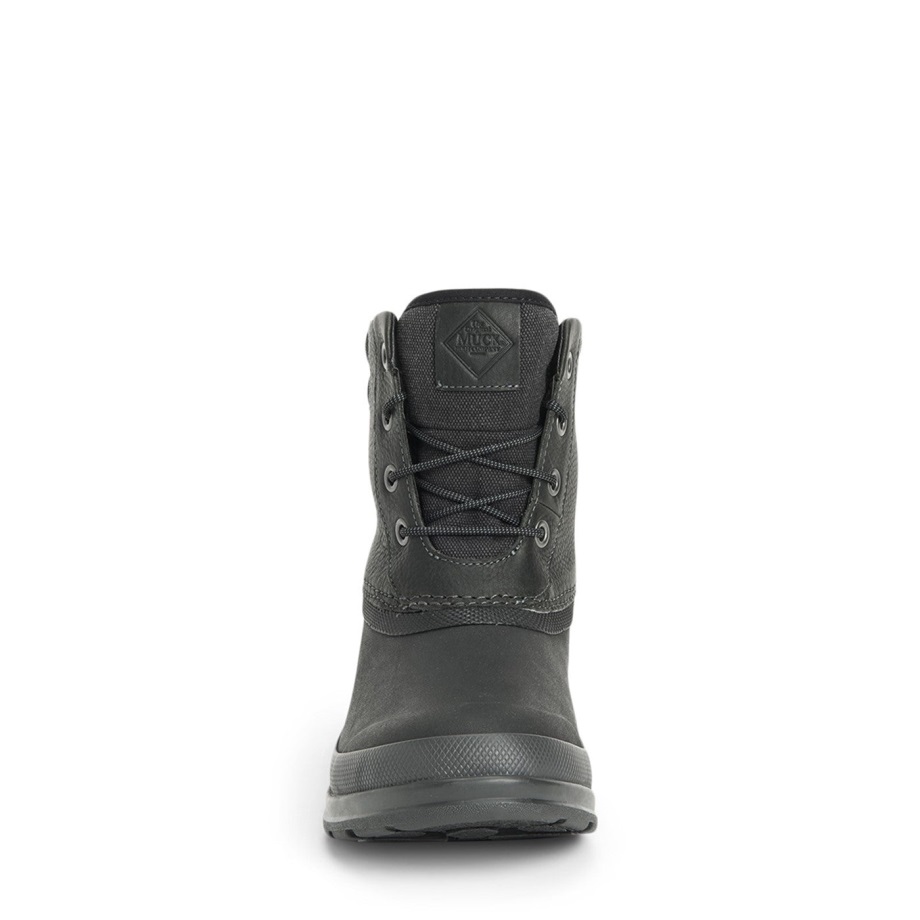 Muckboot Schwarz Muck Originals Duck Schnürstiefel Aus Leder Für Herren