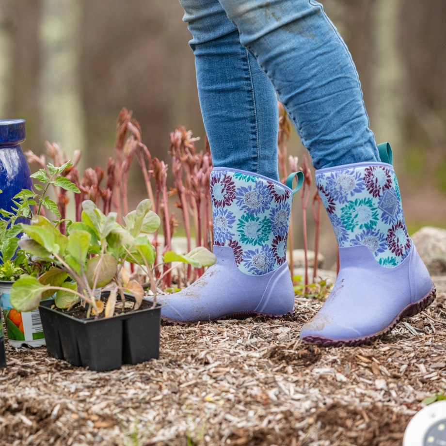 Muckboot Blauer Irisdruck Frauen Rhs Muckster Ii Kurze Stiefel