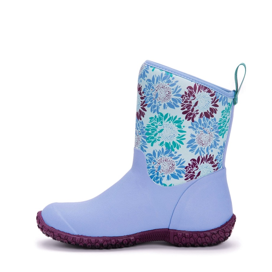 Muckboot Blauer Irisdruck Frauen Rhs Muckster Ii Kurze Stiefel