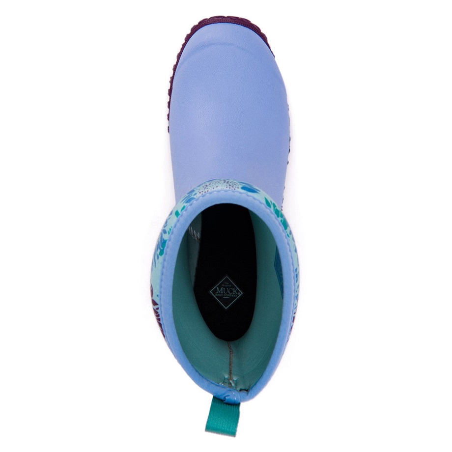 Muckboot Blauer Irisdruck Frauen Rhs Muckster Ii Kurze Stiefel