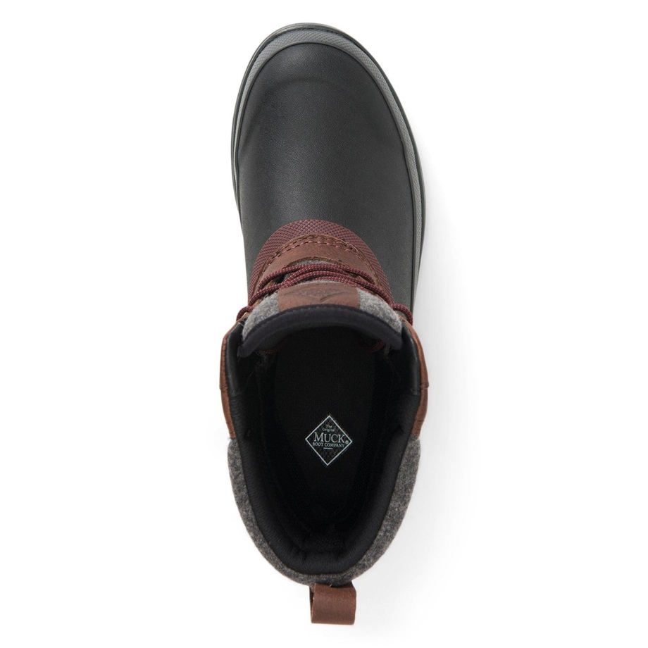 Muckboot Brown Muck Originals Duck Lace-up Leather Short Boots Für Damen