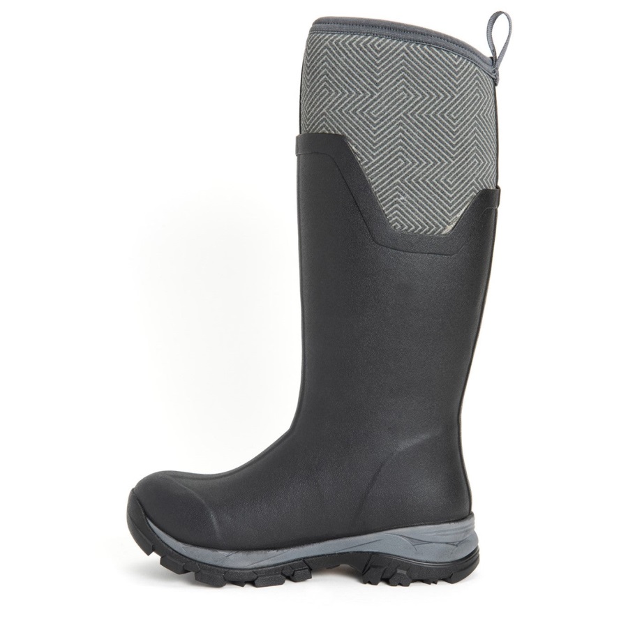 Muckboot Grauer Geometrischer Druck Damen Arctic Ice Vibram AG Hohe All-Terrain-Stiefel
