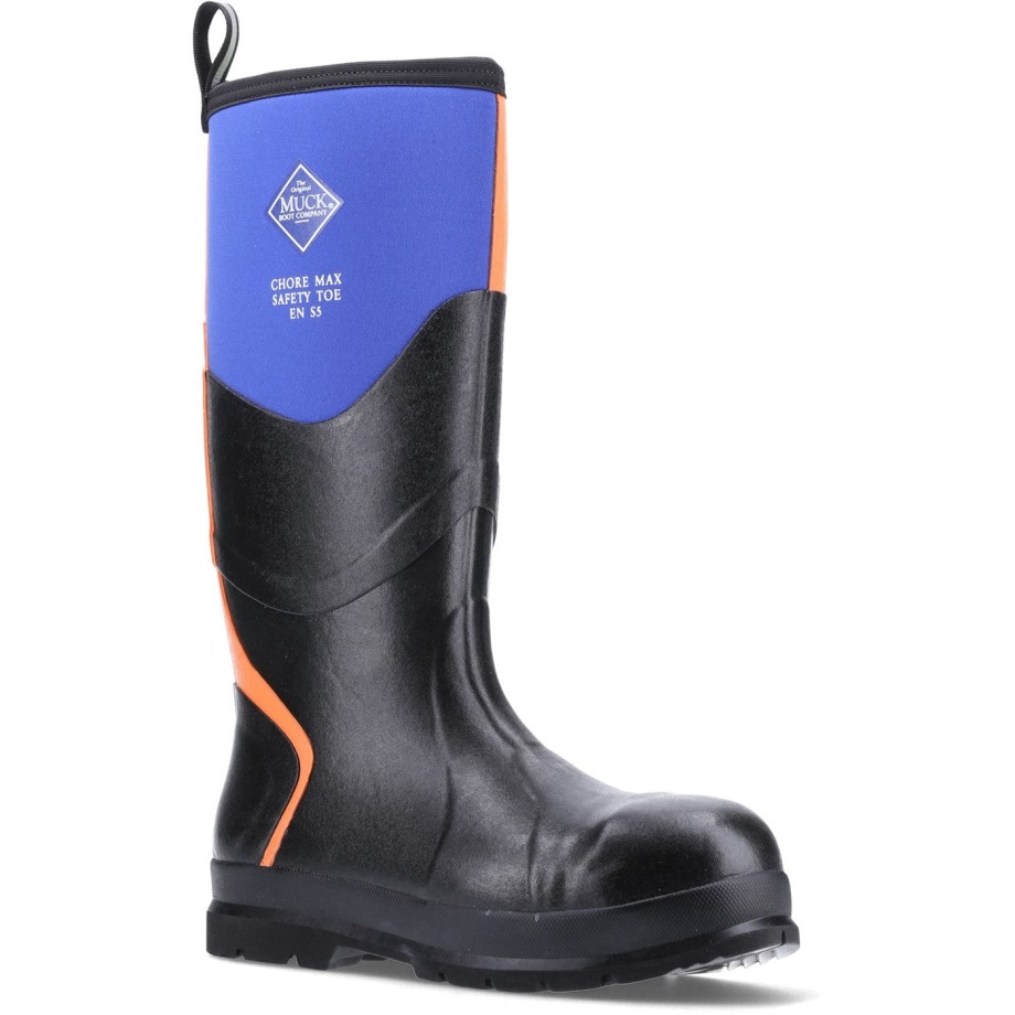 Muckboot Unisex Chore Max Stahlkappe S5 Hohe Stiefel Blau Orange