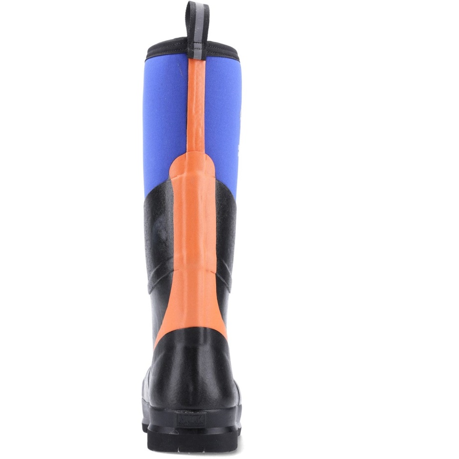 Muckboot Unisex Chore Max Stahlkappe S5 Hohe Stiefel Blau Orange
