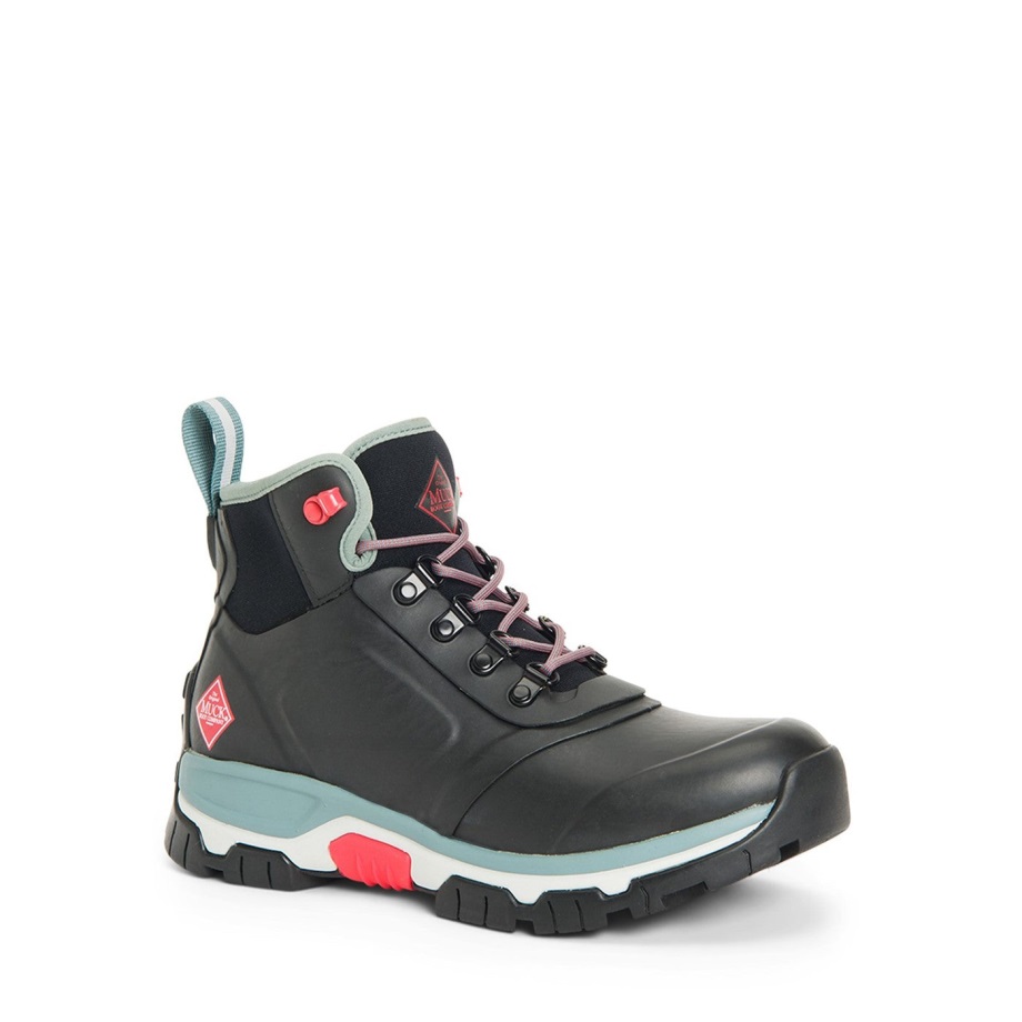 Muckboot Apex Kurze Schnürstiefel Für Damen Schwarz