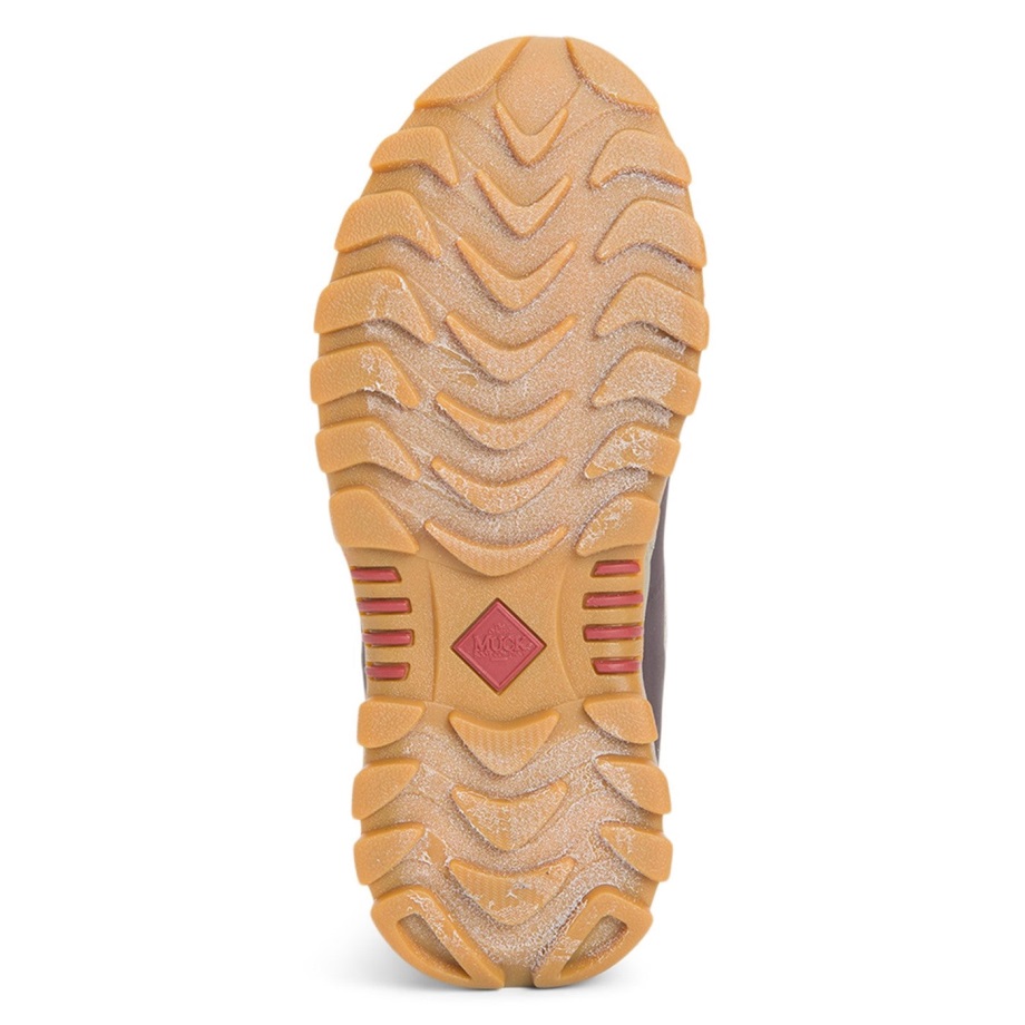 Muckboot Arctic Sport Ii Kurze Stiefel Für Damen, Weinroter Fischgrätenmuster