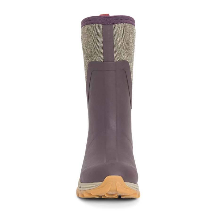 Muckboot Arctic Sport Ii Kurze Stiefel Für Damen, Weinroter Fischgrätenmuster
