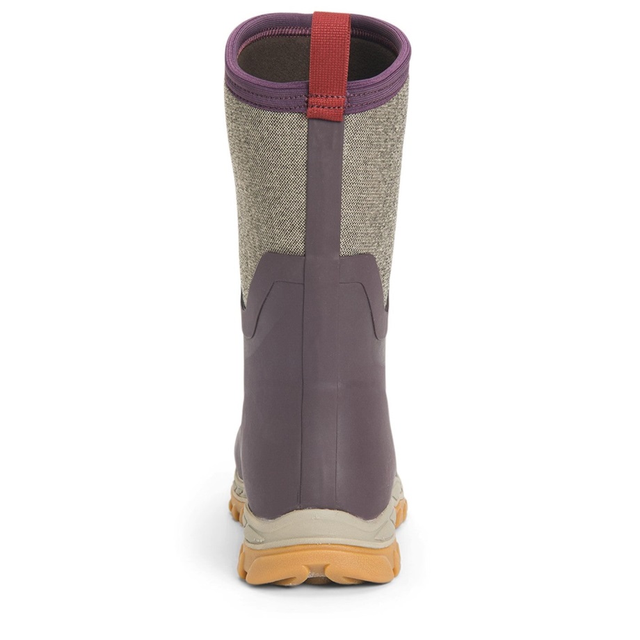 Muckboot Arctic Sport Ii Kurze Stiefel Für Damen, Weinroter Fischgrätenmuster
