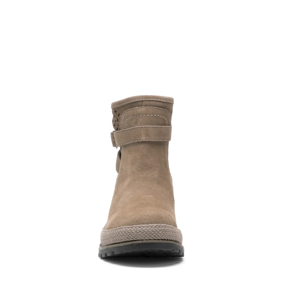Muckboot Damen-stiefelette Liberty Aus Perforiertem Leder Taupe