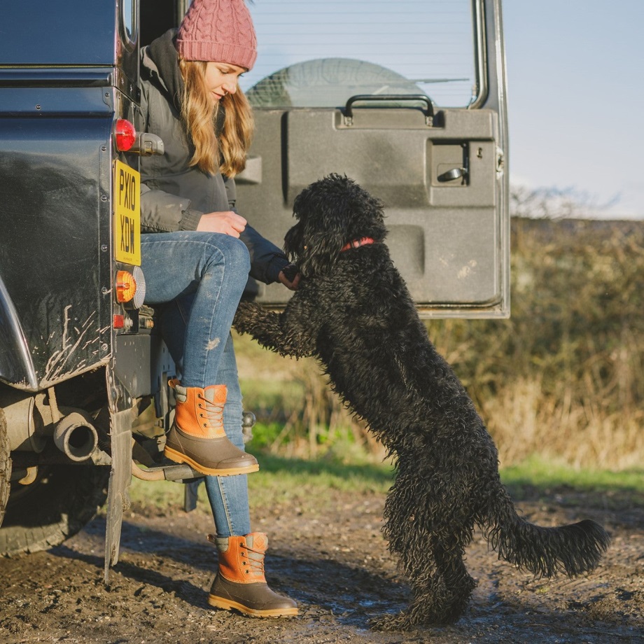 Muckboot Muck Originals Duck Schnürstiefel Aus Leder Für Damen Tan