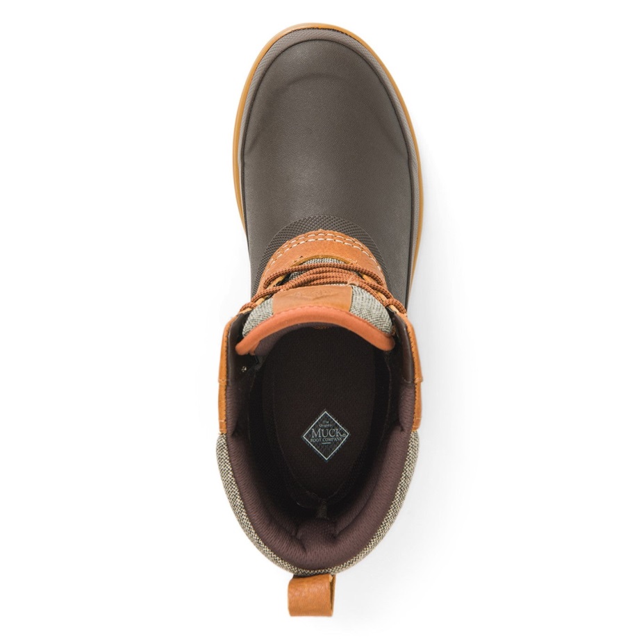 Muckboot Muck Originals Duck Schnürstiefel Aus Leder Für Damen Tan