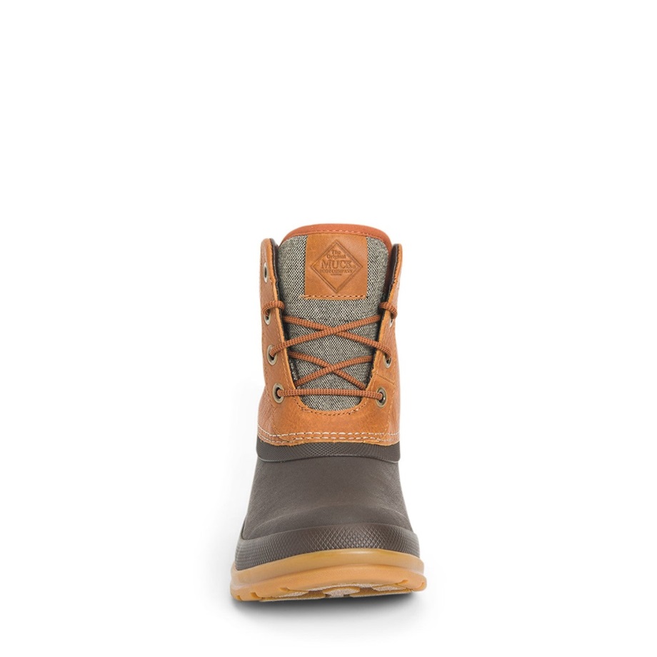 Muckboot Muck Originals Duck Schnürstiefel Aus Leder Für Damen Tan