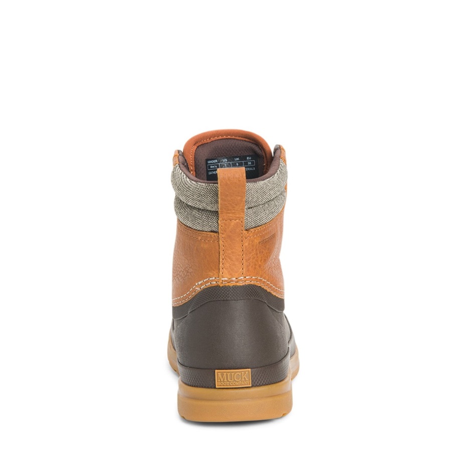 Muckboot Muck Originals Duck Schnürstiefel Aus Leder Für Damen Tan