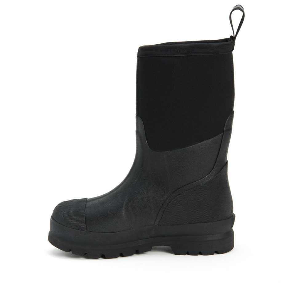 Unisex Hausarbeit Klassische Kurze Stiefel Schwarz Muckboot