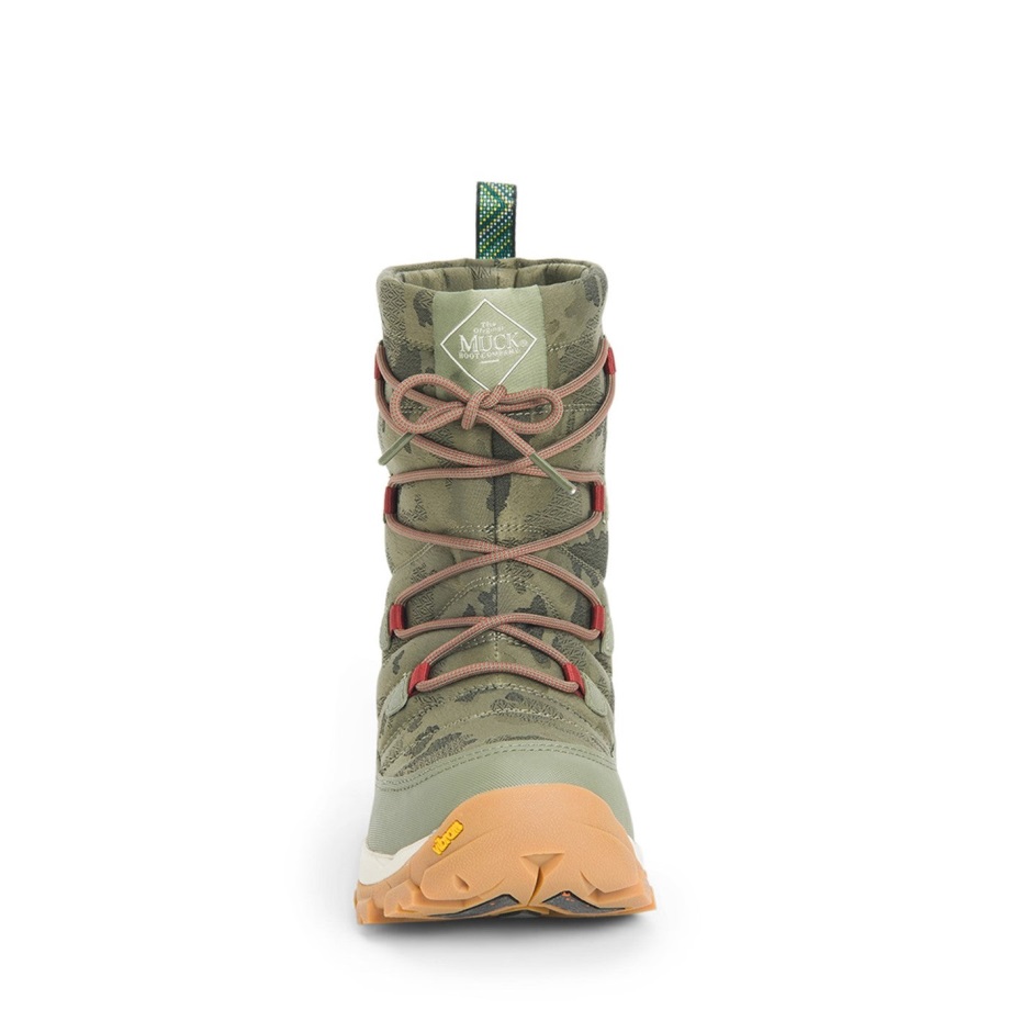 Damen Arctic Ice Nomadic Vibram All Terrain Kurzstiefel Olive Camo Print Muckboot