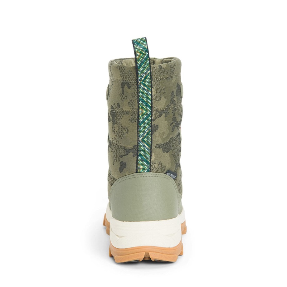 Damen Arctic Ice Nomadic Vibram All Terrain Kurzstiefel Olive Camo Print Muckboot