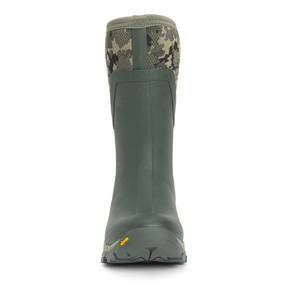 Damen Arctic Ice Vibram AG All Terrain Short Boots Moss Camo Print Muckboot