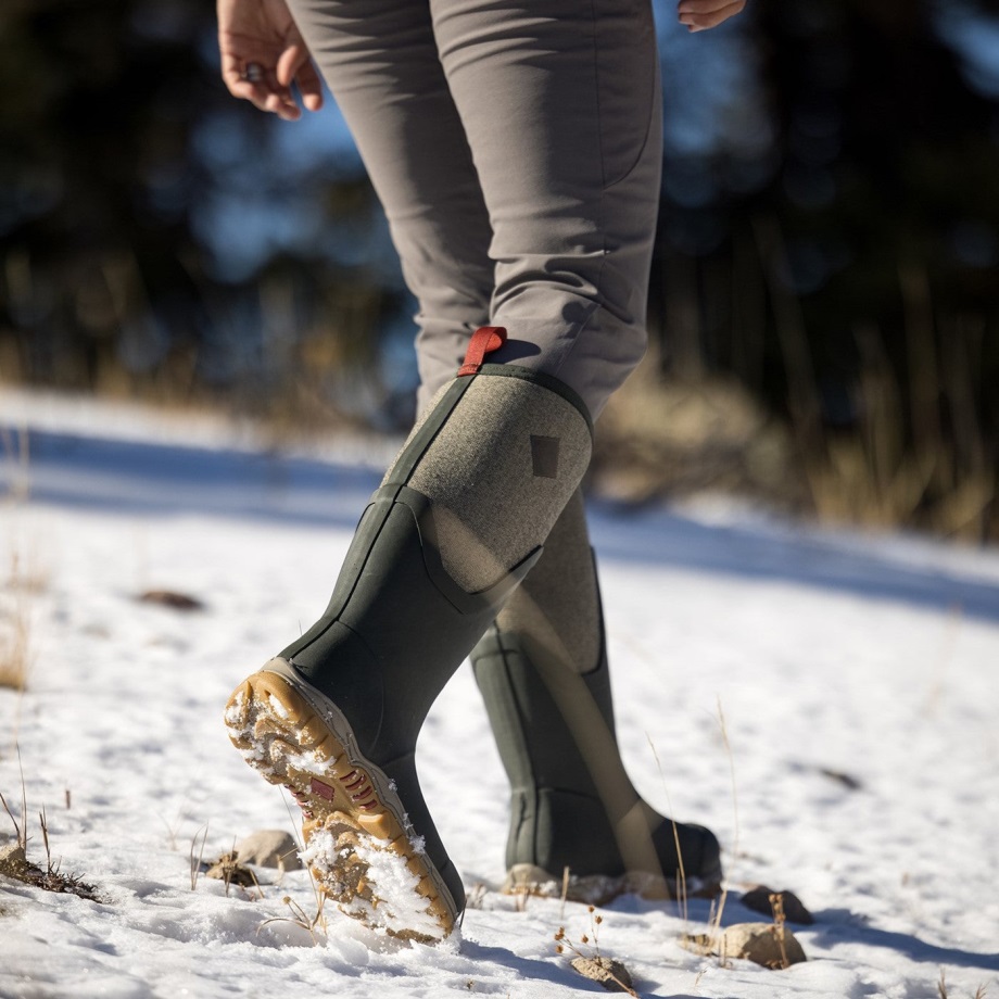 Arctic Sport Ii Hohe Stiefel Für Damen Olive Muckboot Mit Fischgrätmuster