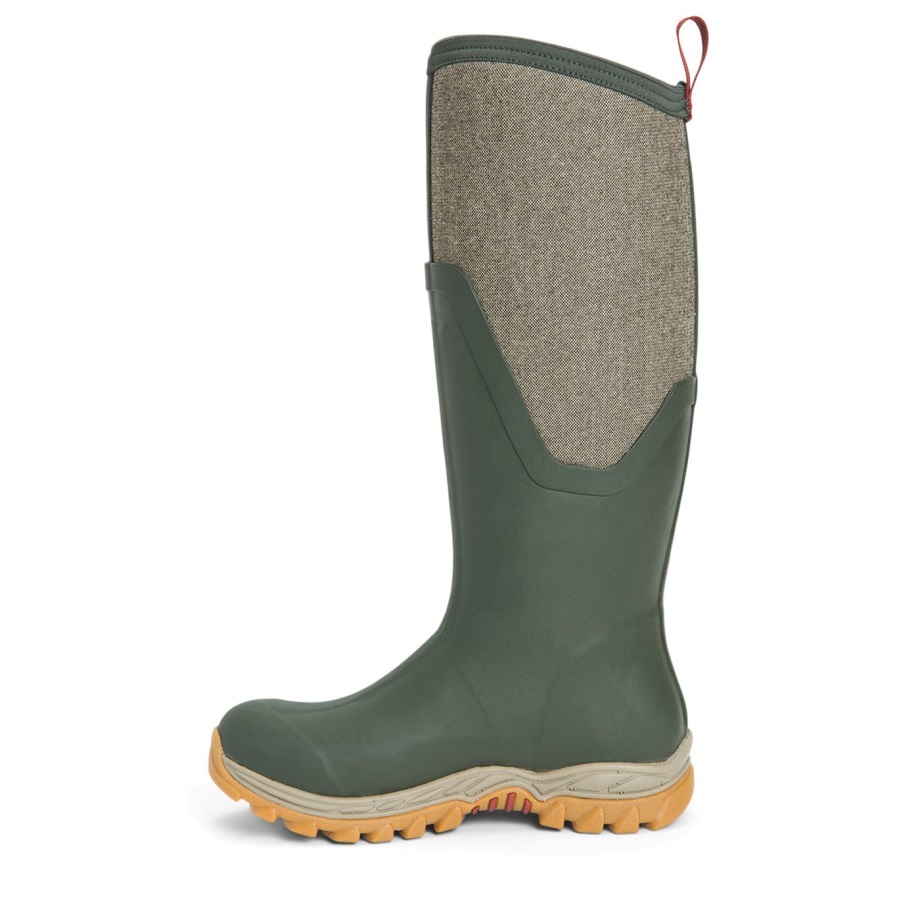 Arctic Sport Ii Hohe Stiefel Für Damen Olive Muckboot Mit Fischgrätmuster