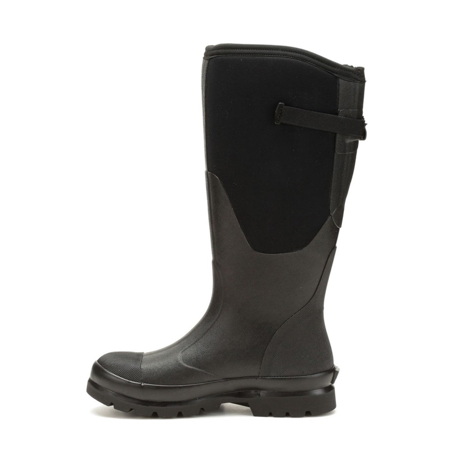 Hohe Damenstiefel, Verstellbar, Schwarzer Muckboot