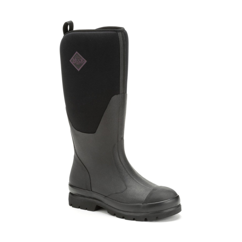 Klassische Hohe Stiefel Für Damen Muckboot Schwarz
