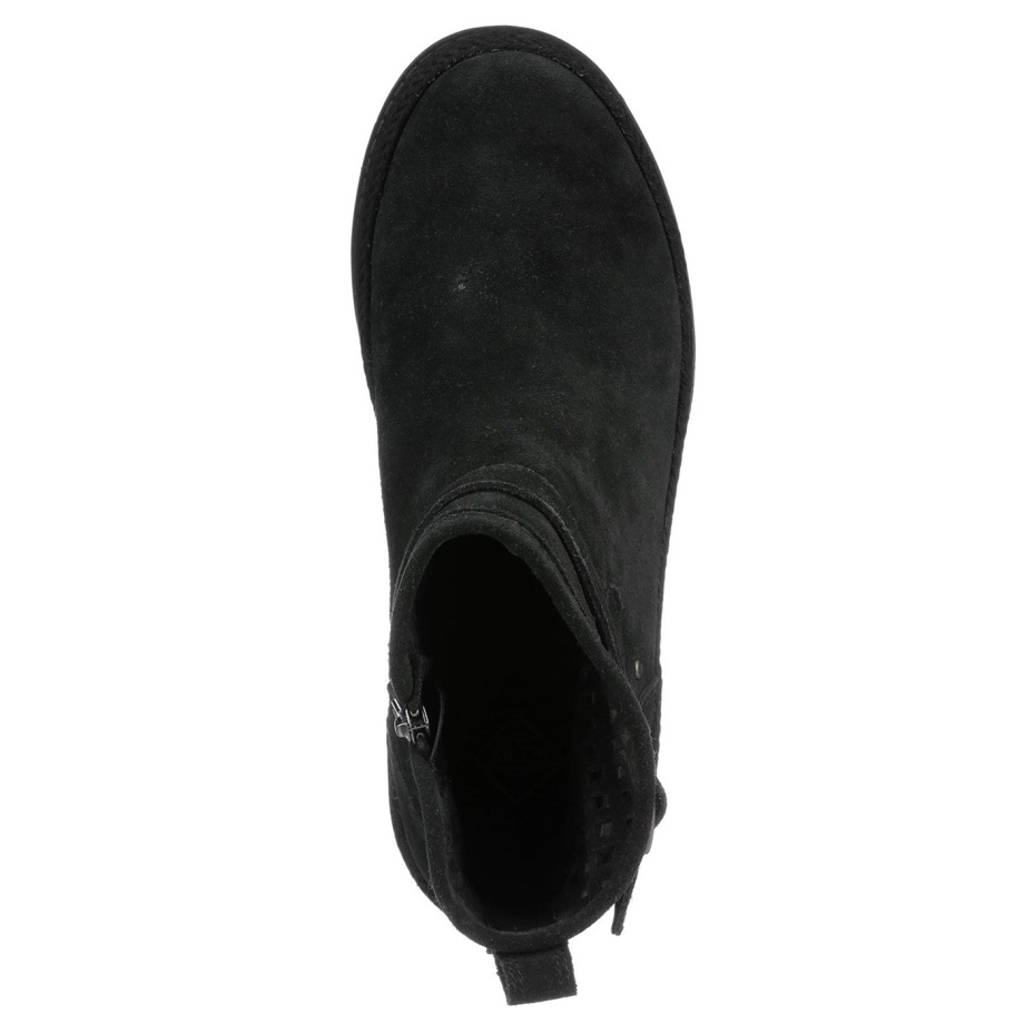 Damenstiefelette Liberty Aus Perforiertem Leder Muckboot Schwarz