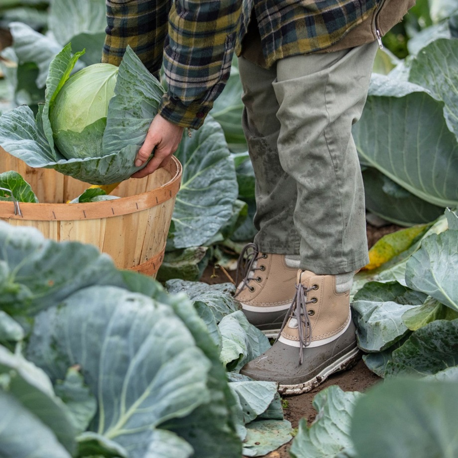 Damen Muck Originals Duck Schnürstiefel Aus Leder Muckboot Taupe