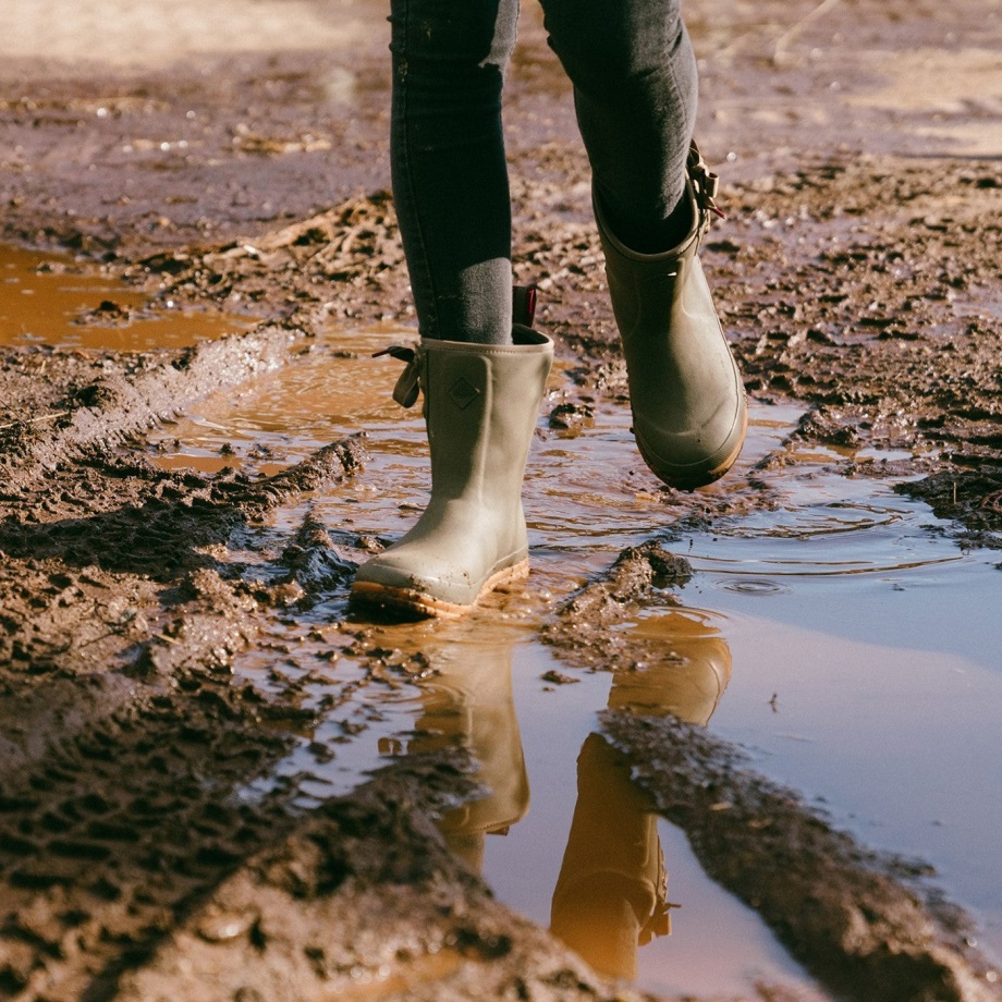 Damen Muck Originals Schlupf-Kurzstiefel Muckboot Taupe