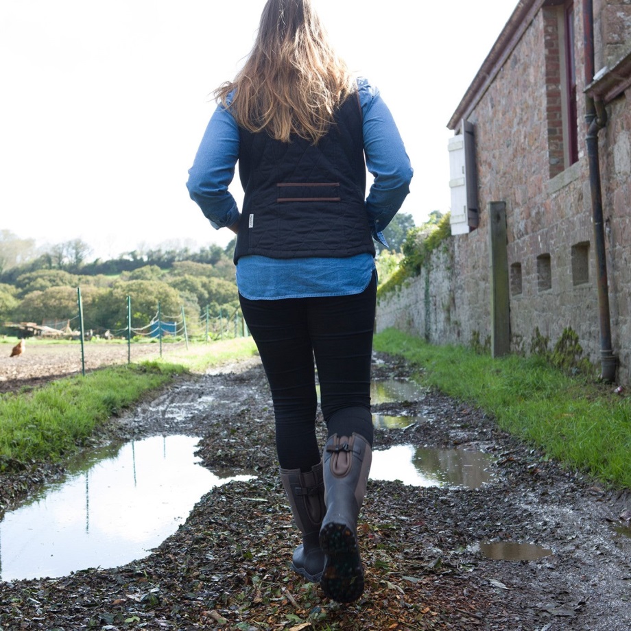 Verstellbare Hohe Damenstiefel Für Feuchtgebiete Muckboot Bark